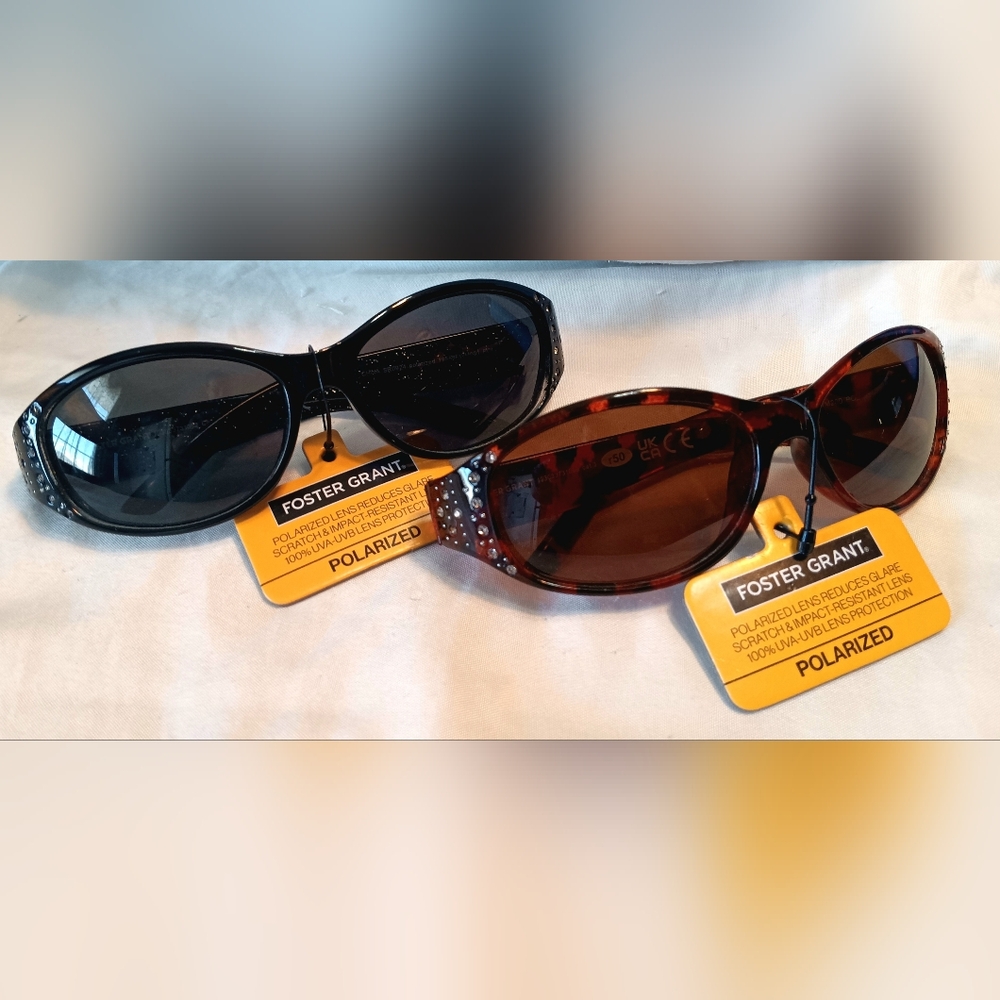 Sunglasses Women Polarized Set Of 2 Brown & Black